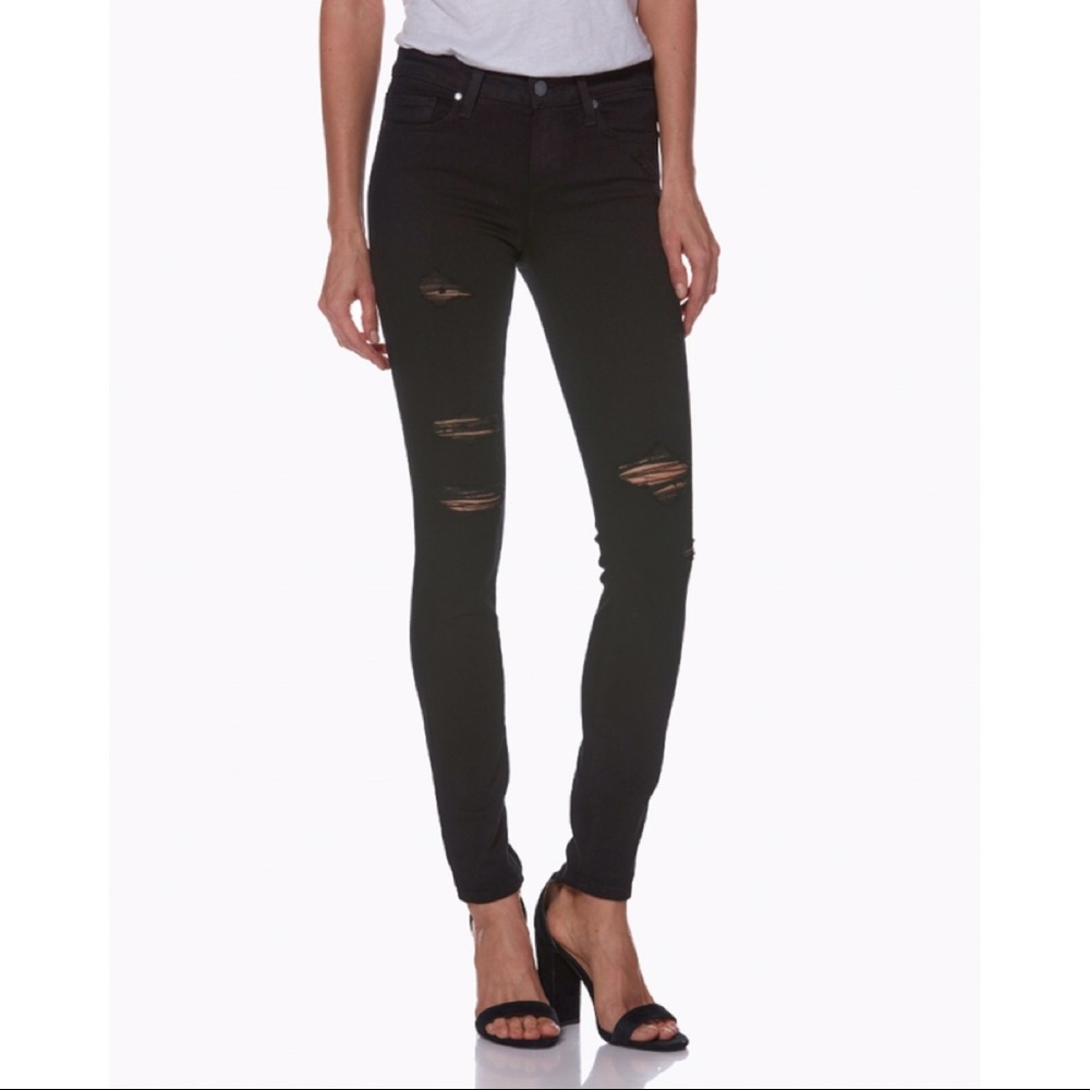 Paige Verdugo Ultra Skinny Destructed Black Shadow
